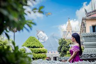 亚洲柬埔寨美女侧颜高清图片
