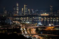 韩国汉城都市夜景高清图片