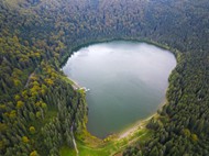 罗马尼亚湖泊树林高清图片
