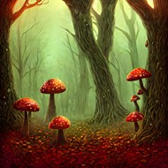 童话故事蘑菇森林高清图片