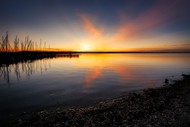 黄昏阿默尔湖风景图片
