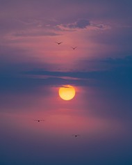 黄昏夕阳唯美意境精美图片