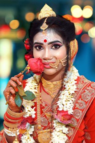 印度传统服饰新娘美女高清图片