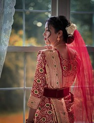 唯美印度新娘背影精美图片