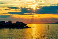克罗地亚黄昏美景高清图片