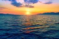 唯美大海黄昏夕阳图片下载