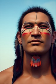 美洲印第安人部落帅哥高清图片