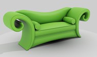 绿色长椅沙发图片大全