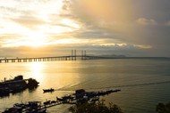 马来西亚槟城大桥高清图片