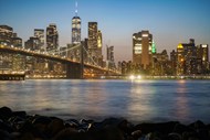 纽约布鲁克林大桥夜景图片大全