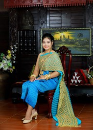 柬埔寨传统时尚服饰美女高清图片
