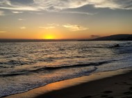 黄昏夕阳海边风景图片下载