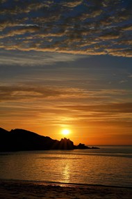 黄昏大海夕阳风景高清图片