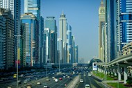 迪拜摩天大楼城市景观高清图片