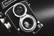 黑色经典古董相机图片