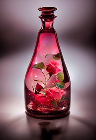 唯美玻璃瓶玫瑰花精美图片