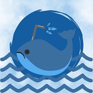 禁止海洋污染卡通环保插画精美图片