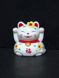 陶瓷招财猫摆件高清图片