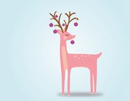圣诞节驯鹿卡通图片下载