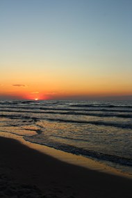 日暮黄昏唯美海边精美图片