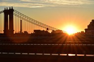 黄昏布鲁克林大桥夕阳图片大全