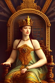 中世纪欧洲女王雕像图片下载