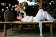 亚洲越南美女白色奥黛摄影精美图片