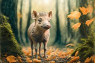 森林可爱小野猪AI动画图片下载