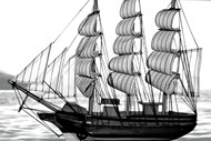 海上帆船黑白写真图片大全