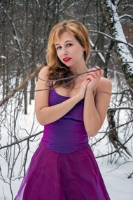 冬季时尚户外美女人体写真图片下载