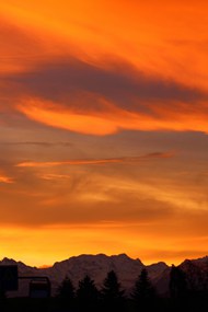 阿尔卑斯山黄昏天空图片下载