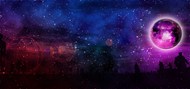 紫色梦幻宇宙星空星云高清图片