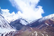 蓝天白云喜马拉雅山风景图片