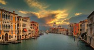 唯美黄昏水上威尼斯图片