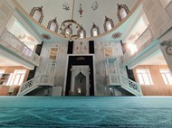 伊斯兰教清真寺内部写真高清图片