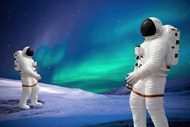 北极光宇航员写真图片
