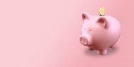 粉色小猪存钱罐背景高清图片