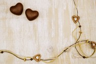 情人节巧克力木纹背景精美图片