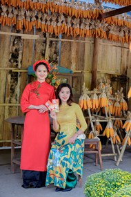越南传统服饰美女闺蜜摄影高清图片