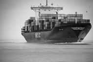 海上集装箱货运轮船黑白写真图片大全