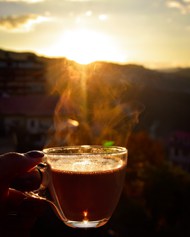 一杯清晨热茶饮精美图片