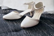 婚礼时尚白色高跟鞋单鞋精美图片