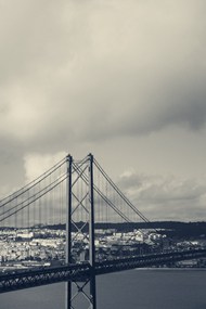 加利福尼亚州吊桥黑白写真图片下载