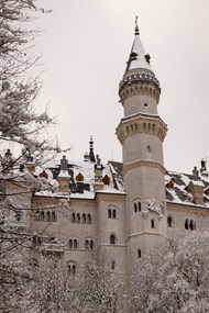 德国新天鹅堡冬季雪景图片大全