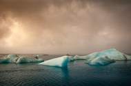 冰河湖冰川冰块高清图片