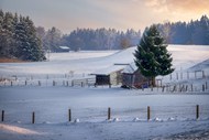 德国巴伐利亚冬季风景写真高清图片