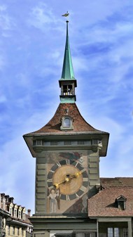 瑞士时钟塔建筑写真精美图片