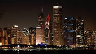 芝加哥城市夜景高清图片
