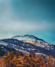 初冬雪山风景写真图片大全