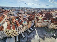 布拉格城市建筑鸟瞰图图片